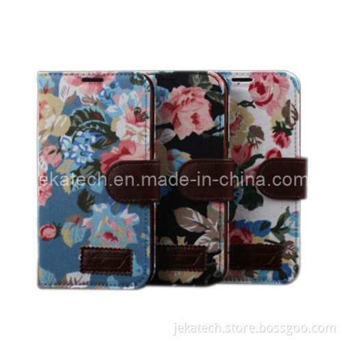 for Samsung Galaxy S5 I9600 Flower Leather Case